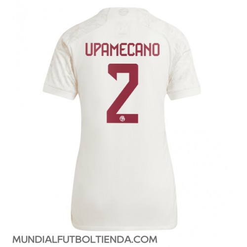 Camiseta Bayern Munich Dayot Upamecano #2 Tercera Equipación Replica 2023-24 para mujer mangas cortas